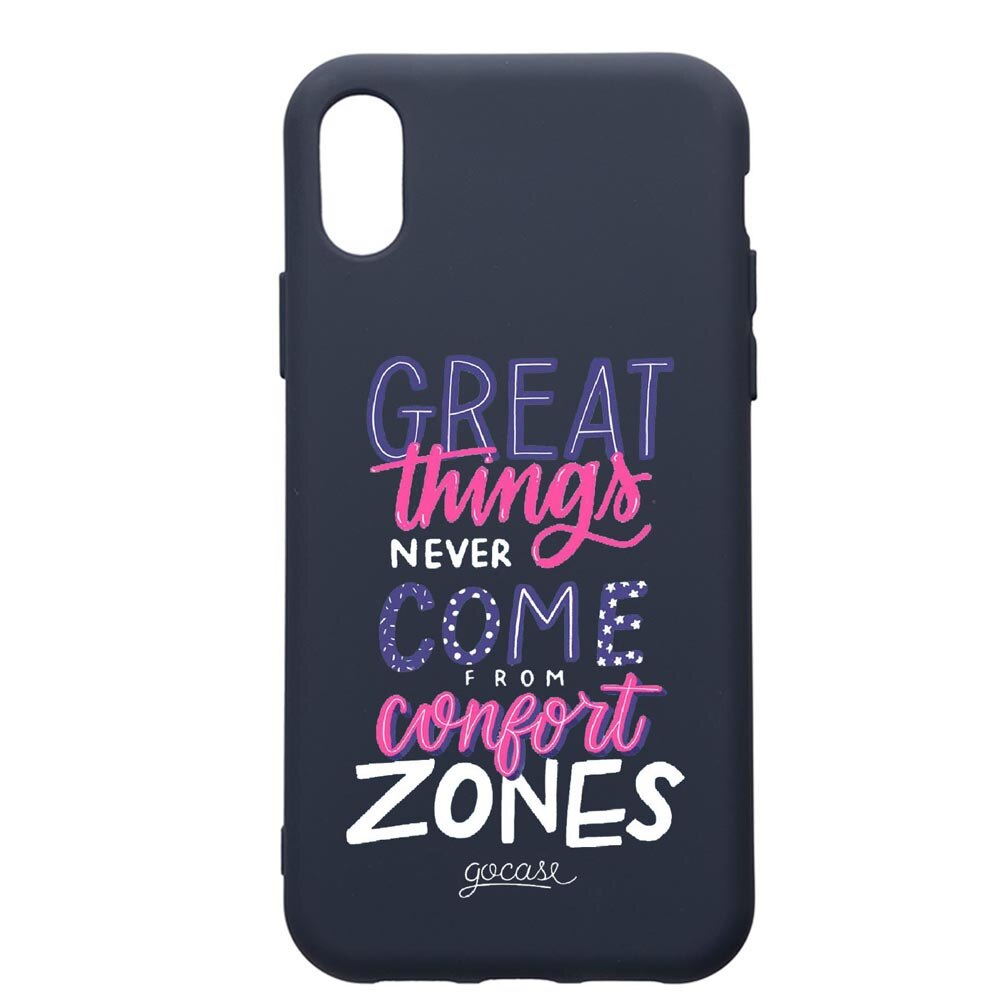 Husa Premium Silicon Compatibila Cu Apple IPhone XS Max, Great Things, cu interiorul din material textil, protectie camera, Alaskan Blue, PAB486