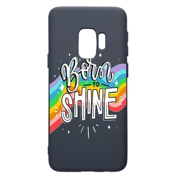 Husa Premium Silicon Compatibila Cu Samsung Galaxy S9, Born To Shine, cu interiorul din material textil, protectie camera, Alaskan Blue, PAB489 Husa Premium Silicon Compatibila Cu Samsung Galaxy S9, Born To Shine, cu interiorul din material textil, protectie camera, Alaskan Blue, PAB489