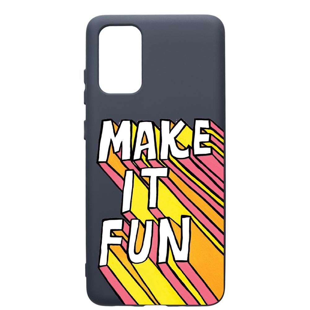 Husa Premium Silicon Compatibila Cu Samsung Galaxy S20 Plus, Make It Fun, cu interiorul din material textil, protectie camera, Alaskan Blue, PAB494