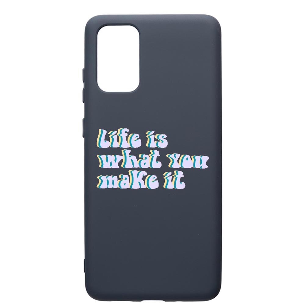 Husa Premium Silicon Compatibila Cu Samsung Galaxy S20 Plus, Life is..., cu interiorul din material textil, protectie camera, Alaskan Blue, PAB491