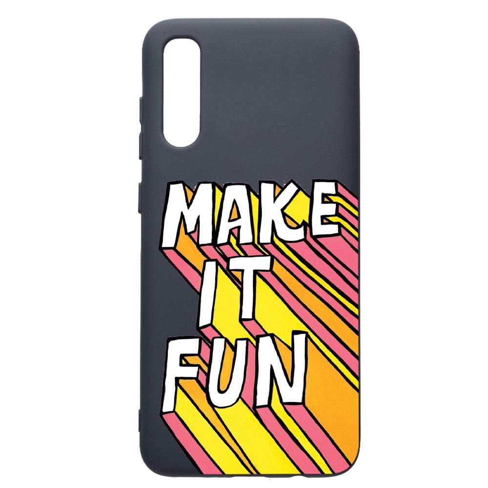 Husa Premium Silicon Compatibila Cu Samsung Galaxy A30S, Make It Fun, cu interiorul din material textil, protectie camera, Alaskan Blue, PAB494