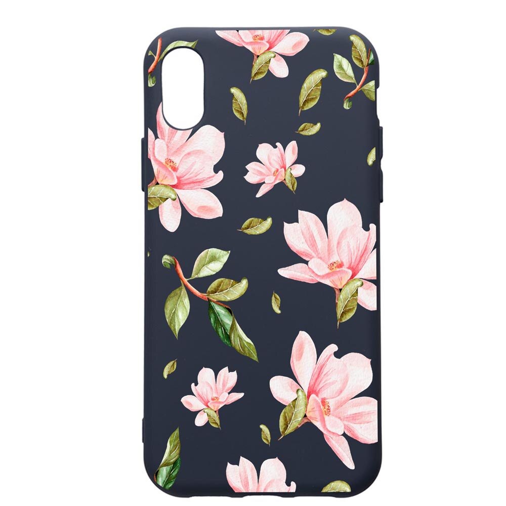 Husa Premium Silicon Compatibila Cu Samsung Galaxy A01, Spring Flowers, cu interiorul din material textil, protectie camera, Alaskan Blue, PAB496