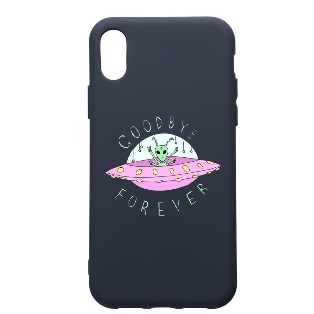 Husa Premium Silicon Compatibila Cu Samsung Galaxy A01, Universe, UFO, Good Bye, cu interiorul din material textil, protectie camera, Alaskan Blue, PAB474