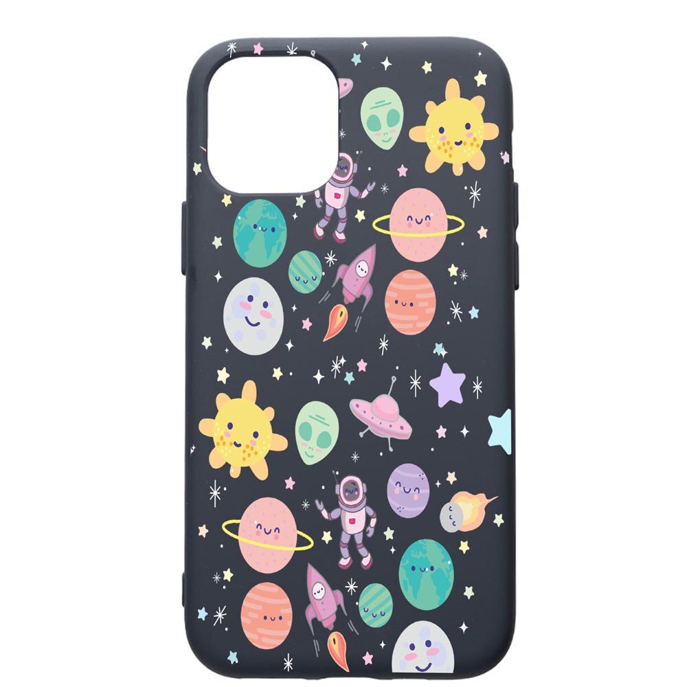 Husa Premium Silicon Compatibila Cu Apple IPhone 12 Pro, Universe, UFO, cu interiorul din material textil, protectie camera, Alaskan Blue, PAB473