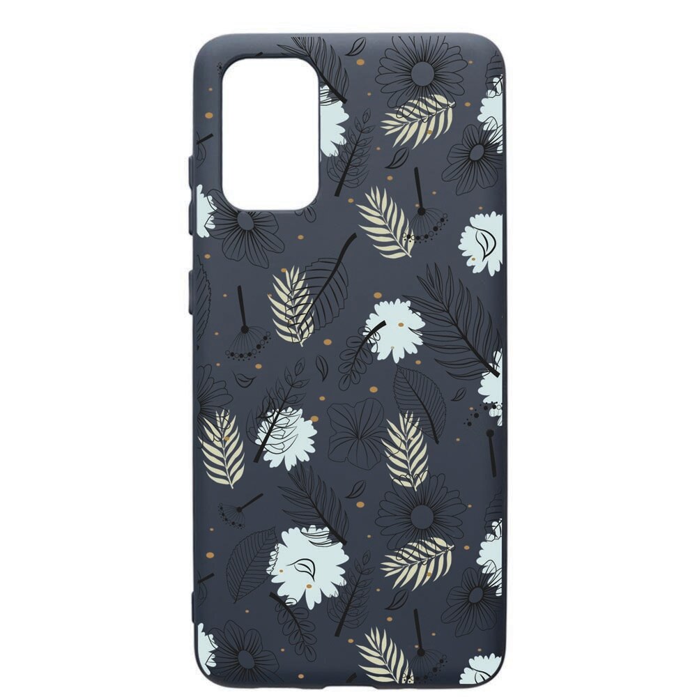 Husa Premium Silicon Compatibila Cu Samsung Galaxy S20 Plus, Flowers, cu interiorul din material textil, protectie camera, Alaskan Blue, PAB81