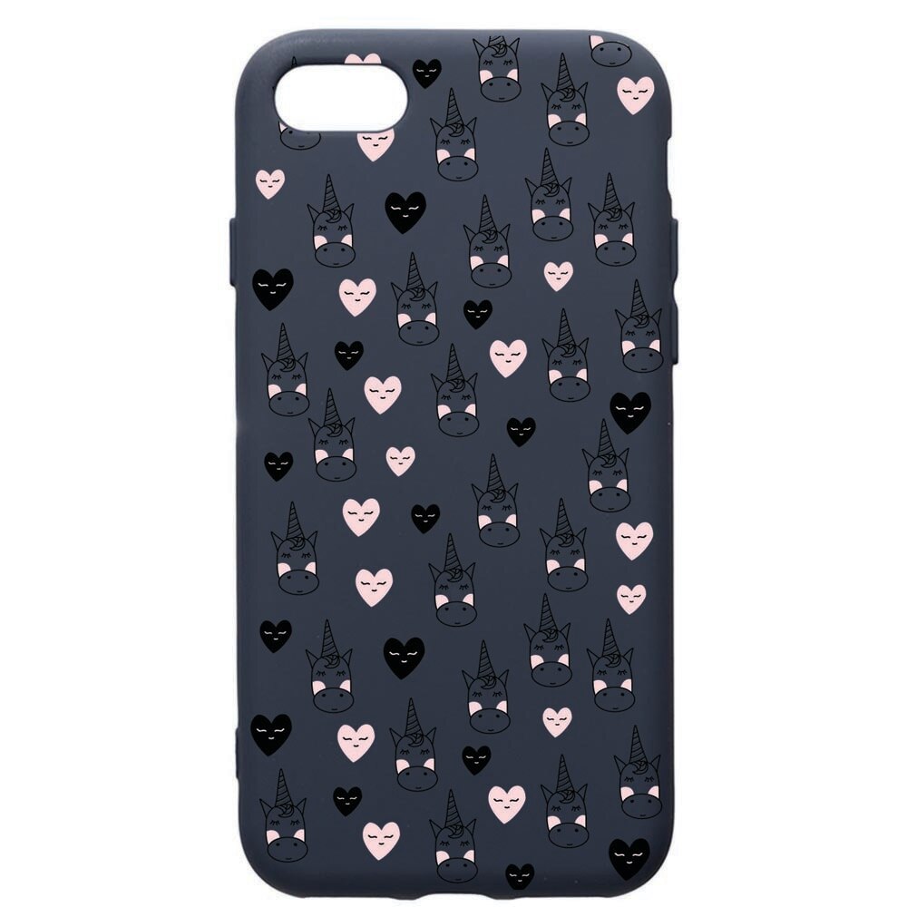 Husa Premium Silicon Compatibila Cu Apple IPhone SE 2 / iPhone 8 / iPhone 7, Unicorn, cu interiorul din material textil, protectie camera, Alaskan Blue, PAB190