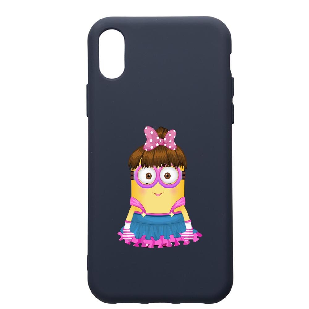 Husa Premium Silicon Compatibila Cu Apple IPhone XR, Minion Girl, cu interiorul din material textil, protectie camera, Alaskan Blue, PAB208