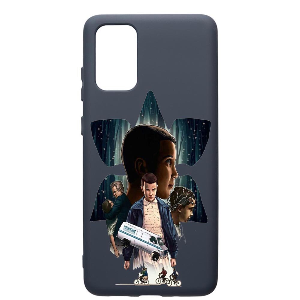 Husa Premium Silicon Compatibila Cu Samsung Galaxy S20 Plus, Stranger Things, cu interiorul din material textil, protectie camera, Alaskan Blue, PAB373