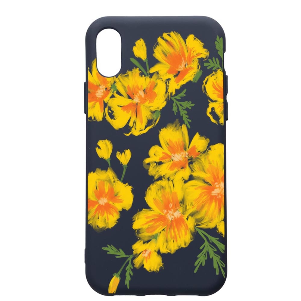 Husa Premium Silicon Compatibila Cu Samsung Galaxy A10, Flowers - Pastel colors, cu interiorul din material textil, protectie camera, Alaskan Blue, PAB502