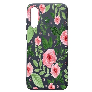 Husa Premium Silicon Compatibila Cu Samsung Galaxy A50, Flowers - Pastel colors, cu interiorul din material textil, protectie camera, Alaskan Blue, PAB509 Husa Premium Silicon Compatibila Cu Samsung Galaxy A50, Flowers - Pastel colors, cu interiorul din material textil, protectie camera, Alaskan Blue, PAB509