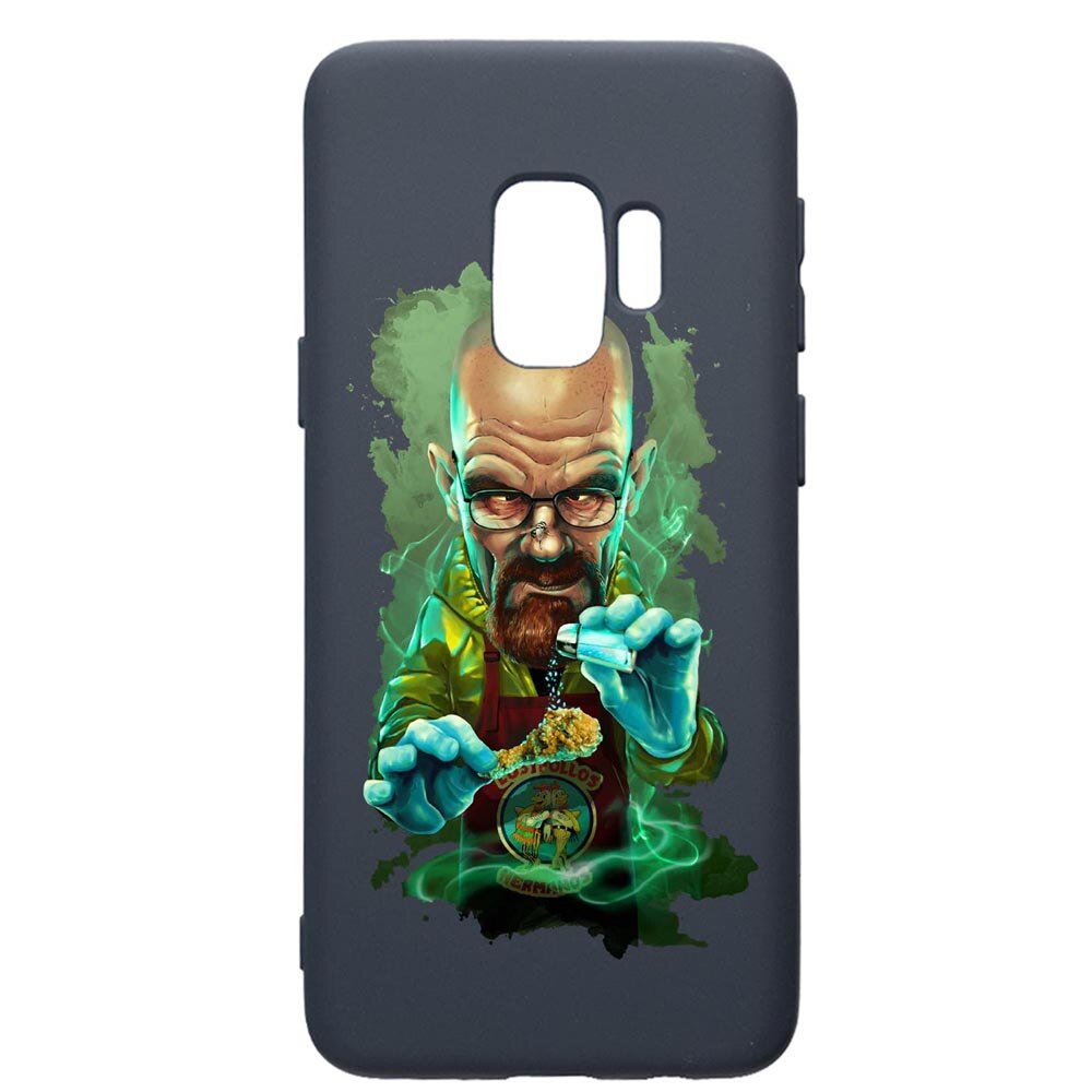 Husa Premium Silicon Compatibila Cu Samsung Galaxy S9, Breaking Bad, cu interiorul din material textil, protectie camera, Alaskan Blue, PAB367