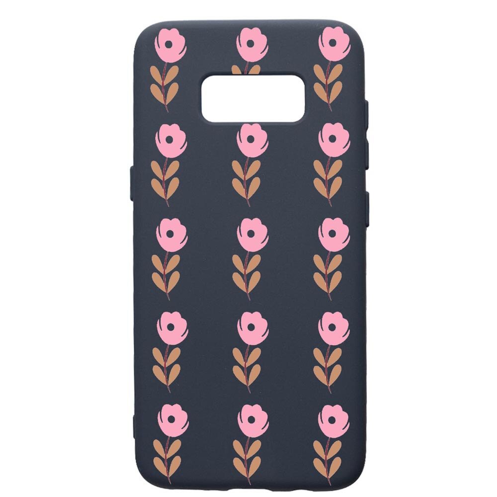 Husa Premium Silicon Compatibila Cu Samsung Galaxy S10E, Flowers, cu interiorul din material textil, protectie camera, Alaskan Blue, PAB505
