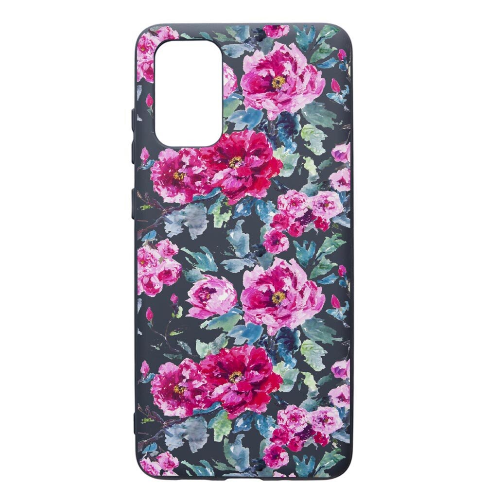 Husa Premium Silicon Compatibila Cu Samsung Galaxy S20 Plus, Flowers - Pastel colors, cu interiorul din material textil, protectie camera, Alaskan Blue, PAB507