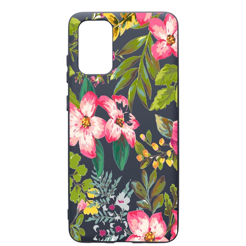 Husa Premium Silicon Compatibila Cu Samsung Galaxy S20 Plus, Flowers - Pastel colors, cu interiorul din material textil, protectie camera, Alaskan Blue, PAB510