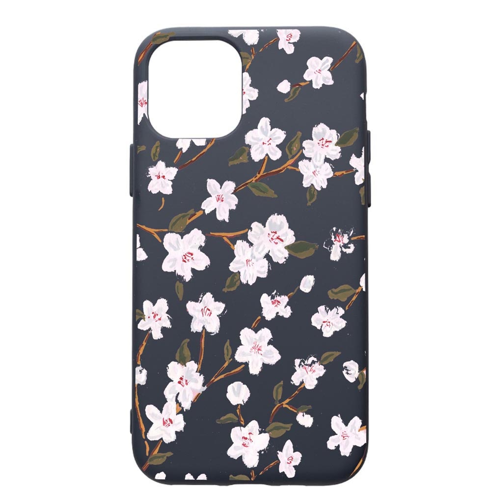 Husa Premium Silicon Compatibila Cu Apple IPhone 11, Spring Flowers, cu interiorul din material textil, protectie camera, Alaskan Blue, PAB512