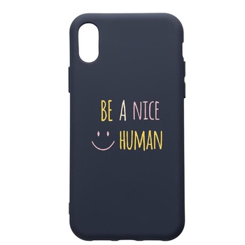 Husa Premium Silicon Compatibila Cu Apple IPhone XS Max, Human, cu interiorul din material textil, protectie camera, Alaskan Blue, PAB480 Husa Premium Silicon Compatibila Cu Apple IPhone XS Max, Human, cu interiorul din material textil, protectie camera, Alaskan Blue, PAB480