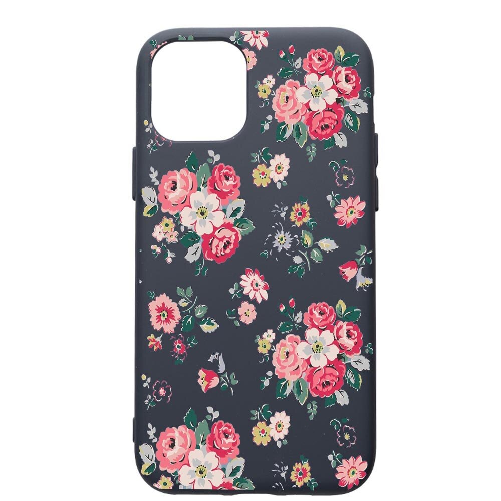 Husa Premium Silicon Compatibila Cu Apple IPhone 12 Pro, Flowers - Pastel colors, cu interiorul din material textil, protectie camera, Alaskan Blue, PAB511