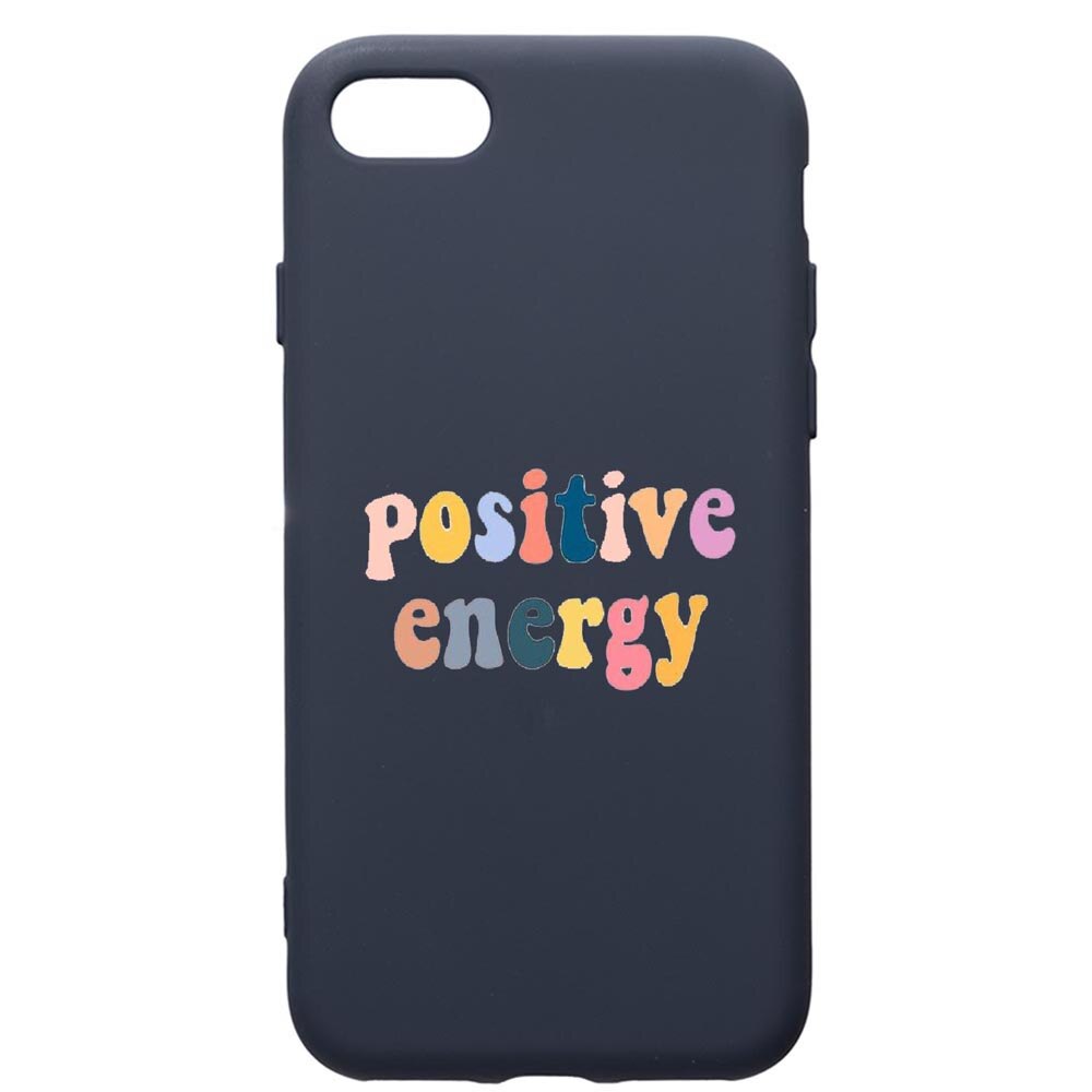 Husa Premium Silicon Compatibila Cu Apple IPhone SE 2 / iPhone 8 / iPhone 7, Positive Energy, cu interiorul din material textil, protectie camera, Alaskan Blue, PAB479
