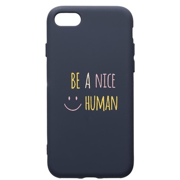 Husa Premium Silicon Compatibila Cu Apple IPhone SE 2 / iPhone 8 / iPhone 7, Human, cu interiorul din material textil, protectie camera, Alaskan Blue, PAB480 Husa Premium Silicon Compatibila Cu Apple IPhone SE 2 / iPhone 8 / iPhone 7, Human, cu interiorul din material textil, protectie camera, Alaskan Blue, PAB480