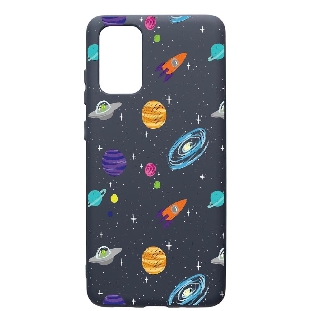 Husa Premium Silicon Compatibila Cu Samsung Galaxy S20 Plus, Universe, cu interiorul din material textil, protectie camera, Alaskan Blue, PAB466
