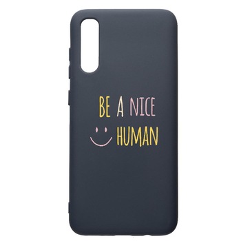 Husa Premium Silicon Compatibila Cu Samsung Galaxy A30S, Human, cu interiorul din material textil, protectie camera, Alaskan Blue, PAB480 Husa Premium Silicon Compatibila Cu Samsung Galaxy A30S, Human, cu interiorul din material textil, protectie camera, Alaskan Blue, PAB480