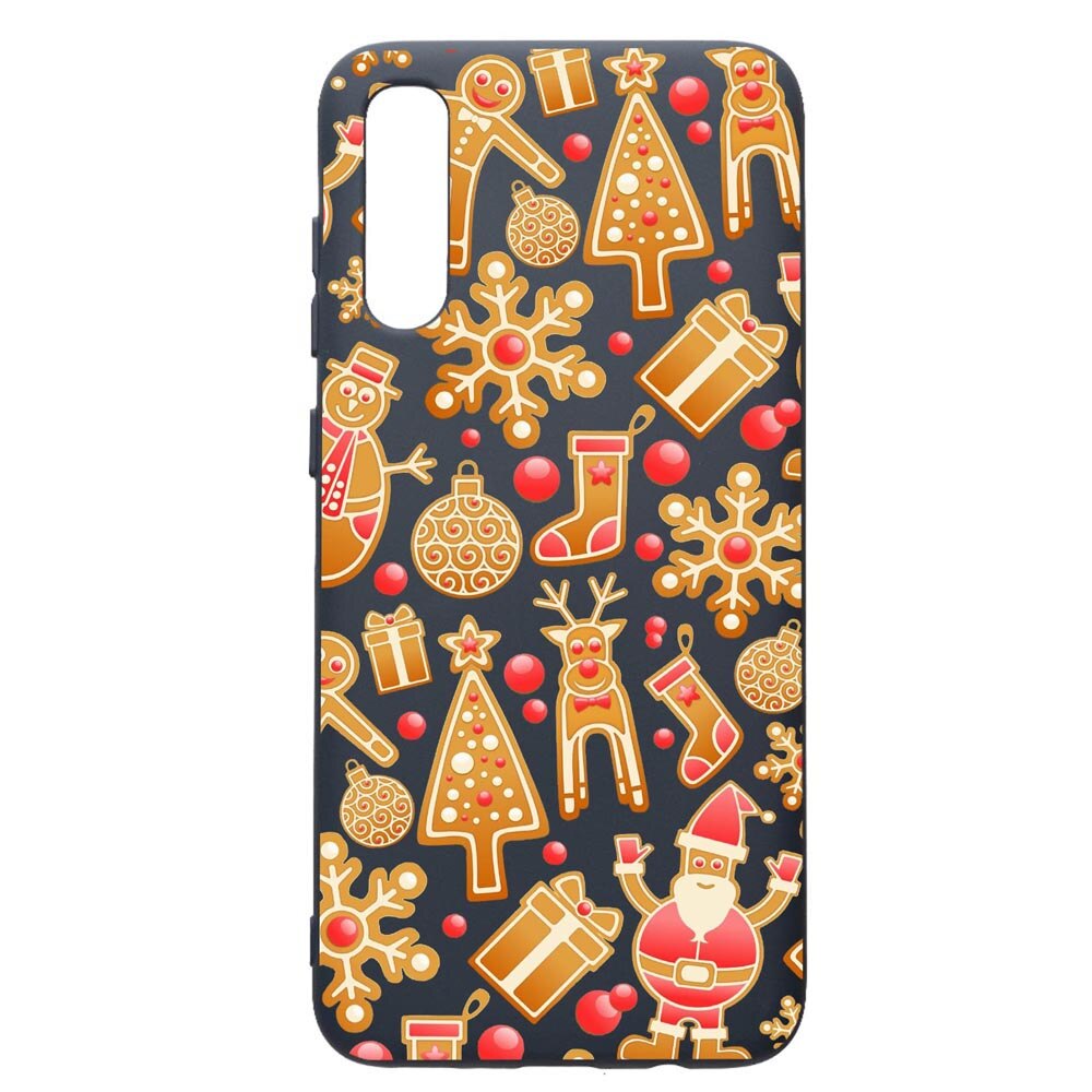 Husa Premium Silicon Compatibila Cu Samsung Galaxy A70, Xmas, cu interiorul din material textil, protectie camera, Alaskan Blue, PAB317