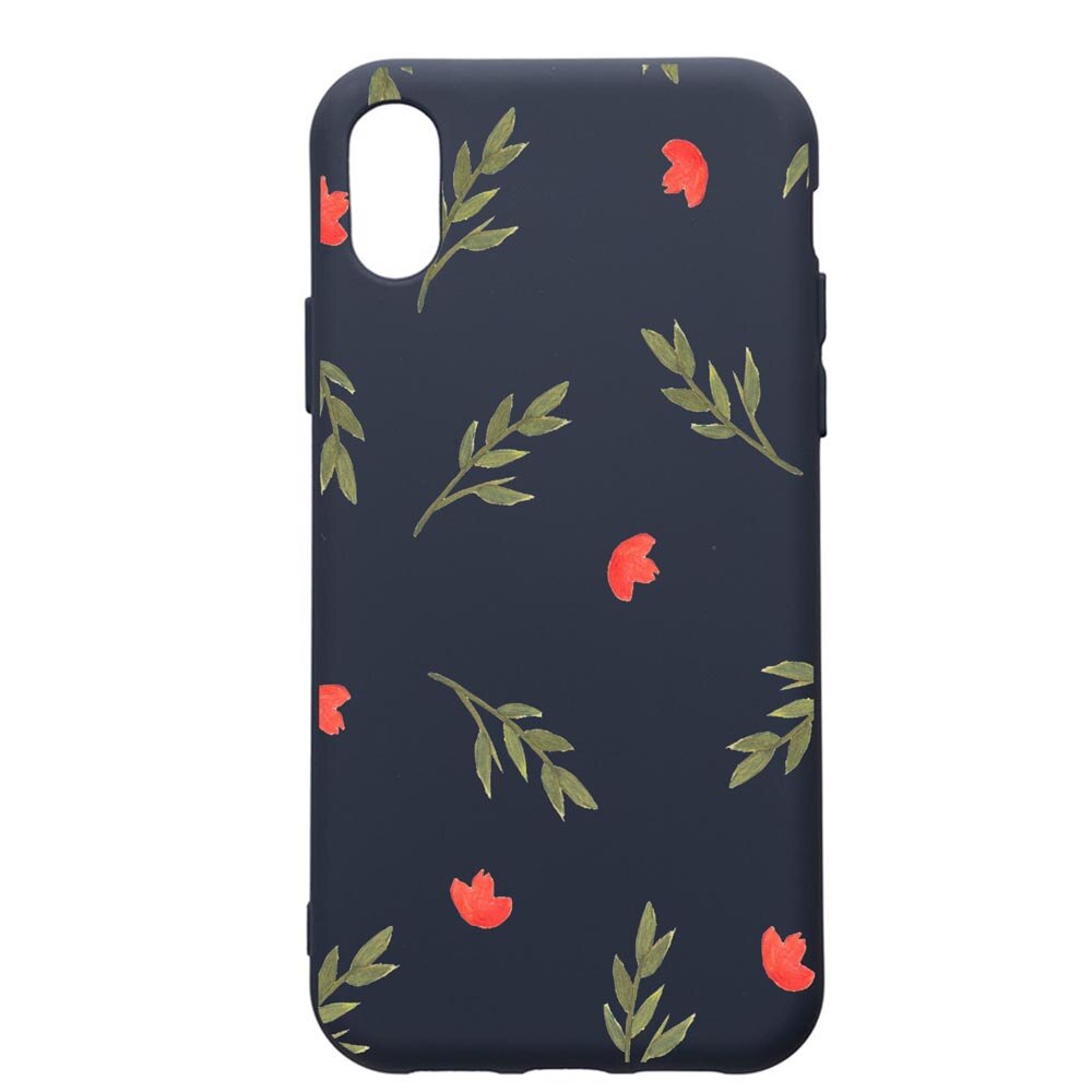 Husa Premium Silicon Compatibila Cu Huawei Y5 2019, Flowers, cu interiorul din material textil, protectie camera, Alaskan Blue, PAB516