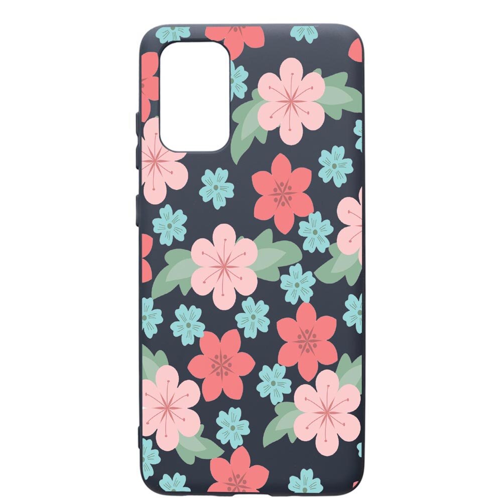 Husa Premium Silicon Compatibila Cu Samsung Galaxy S20 Plus, Flowers - Pastel colors, cu interiorul din material textil, protectie camera, Alaskan Blue, PAB515