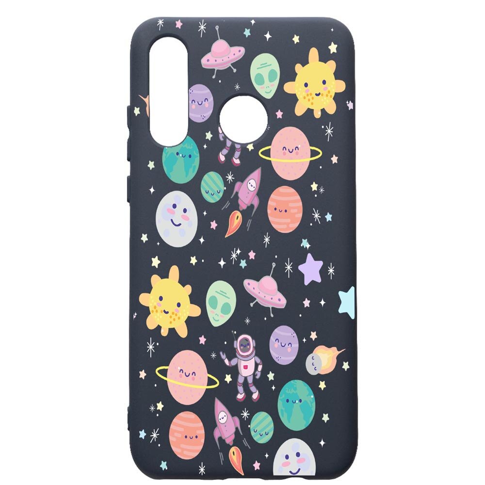 Husa Premium Silicon Compatibila Cu Huawei P30 Lite, Universe, UFO, cu interiorul din material textil, protectie camera, Alaskan Blue, PAB473