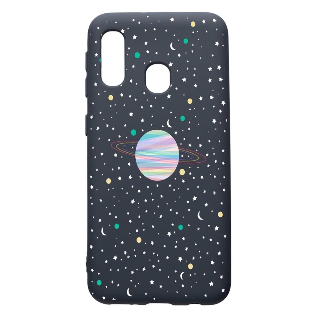Husa Premium Silicon Compatibila Cu Samsung Galaxy A20E, Universe, cu interiorul din material textil, protectie camera, Alaskan Blue, PAB468