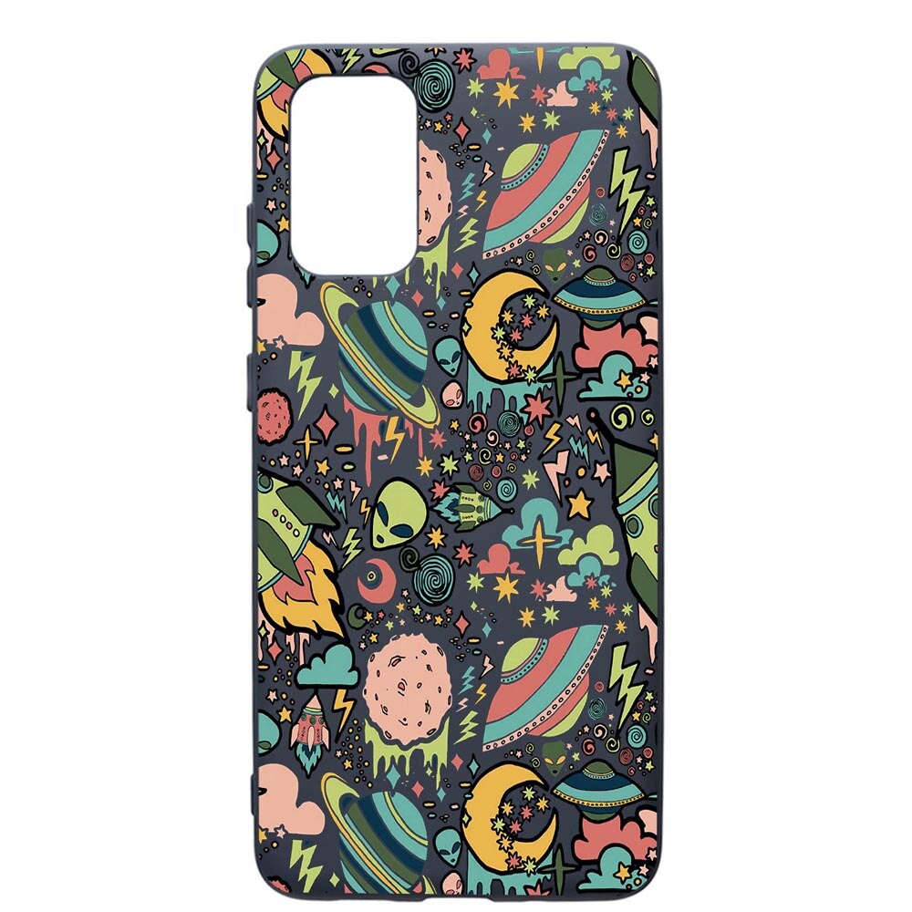 Husa Premium Silicon Compatibila Cu Samsung Galaxy S20 Plus, Universe, UFO, cu interiorul din material textil, protectie camera, Alaskan Blue, PAB472