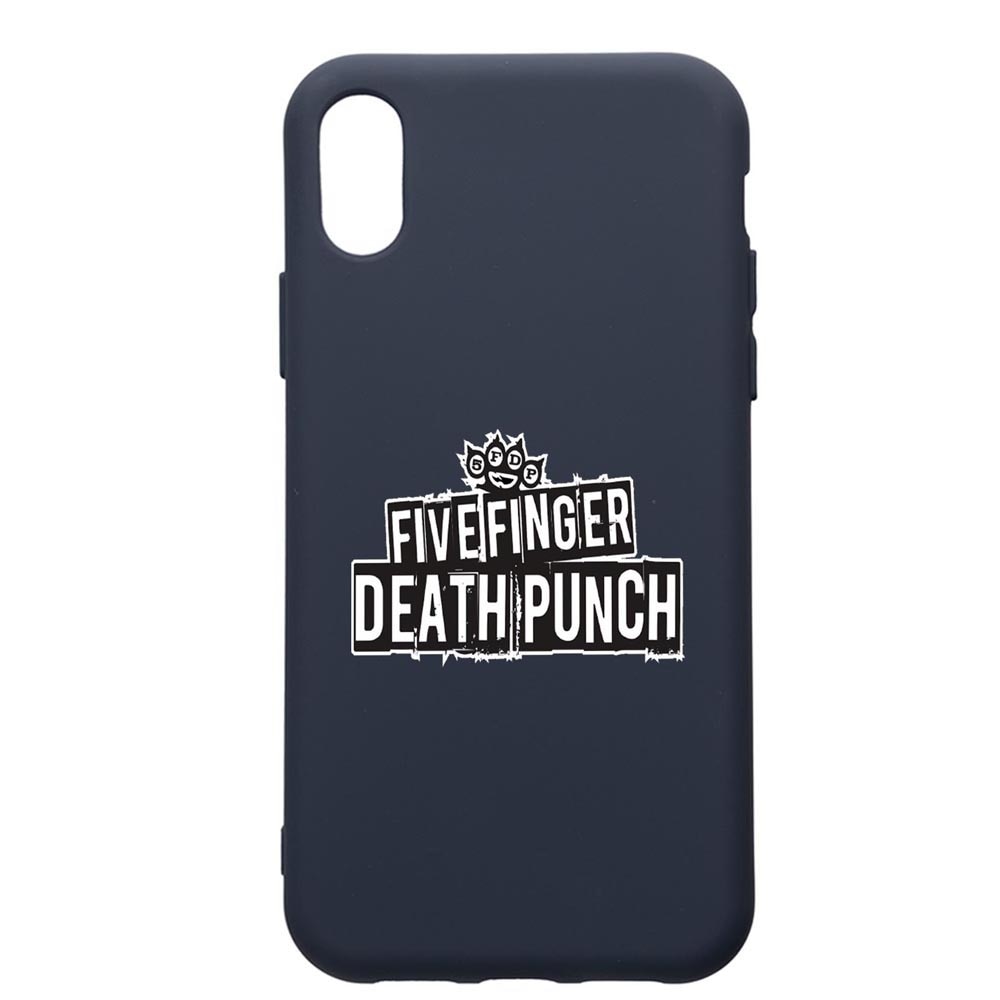 Husa Premium Silicon Compatibila Cu Samsung Galaxy A01, Five Finger Death Punch, cu interiorul din material textil, protectie camera, Alaskan Blue, PAB536