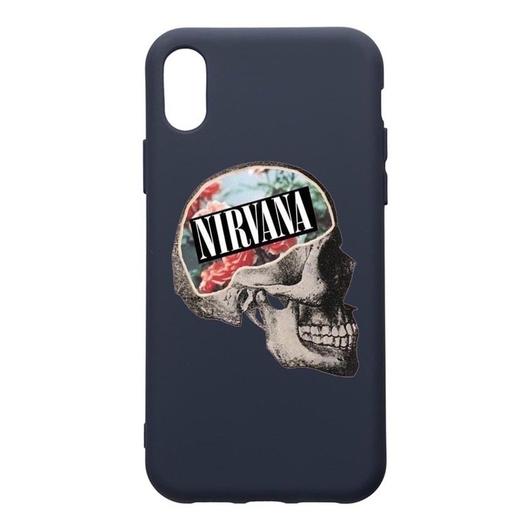 Husa Premium Silicon Compatibila Cu Apple IPhone XS / iPhone X, Nirvana, cu interiorul din material textil, protectie camera, Alaskan Blue, PAB535