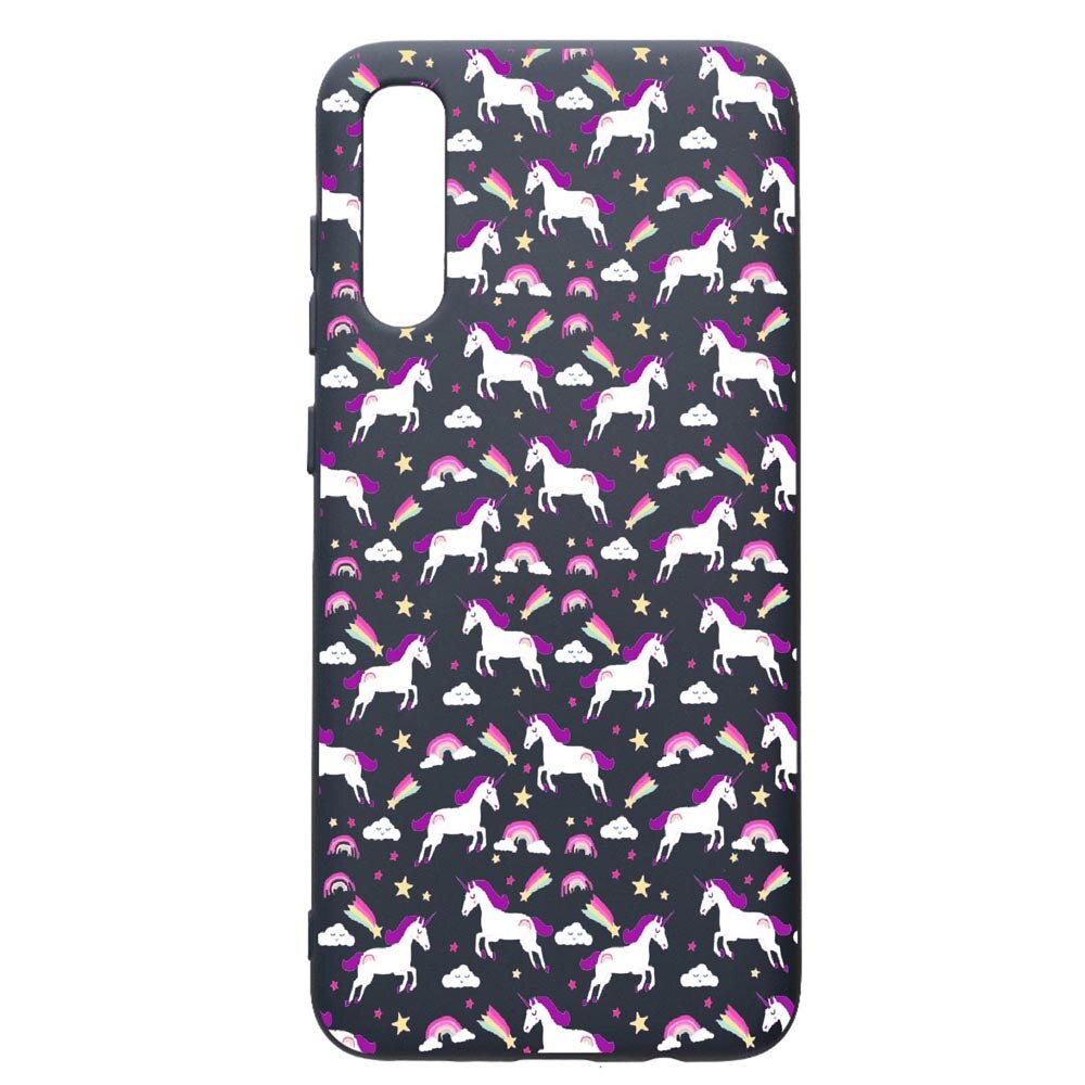 Husa Premium Silicon Compatibila Cu Samsung Galaxy A50, Unicorn, cu interiorul din material textil, protectie camera, Alaskan Blue, PAB520