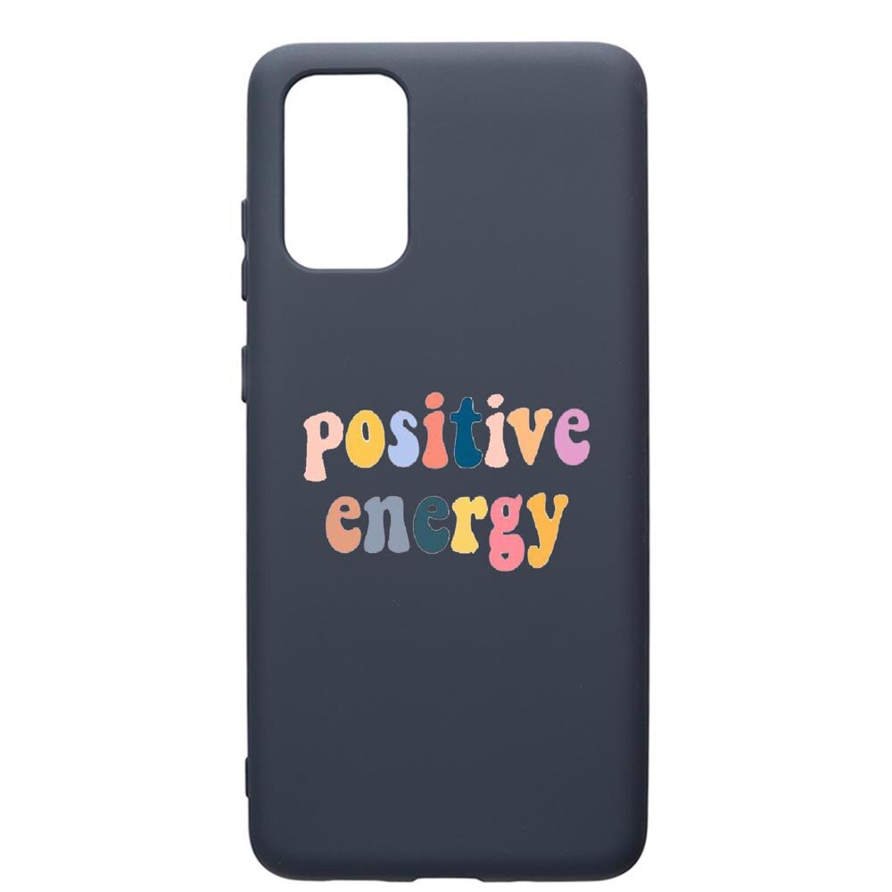 Husa Premium Silicon Compatibila Cu Samsung Galaxy S20 Plus, Positive Energy, cu interiorul din material textil, protectie camera, Alaskan Blue, PAB479