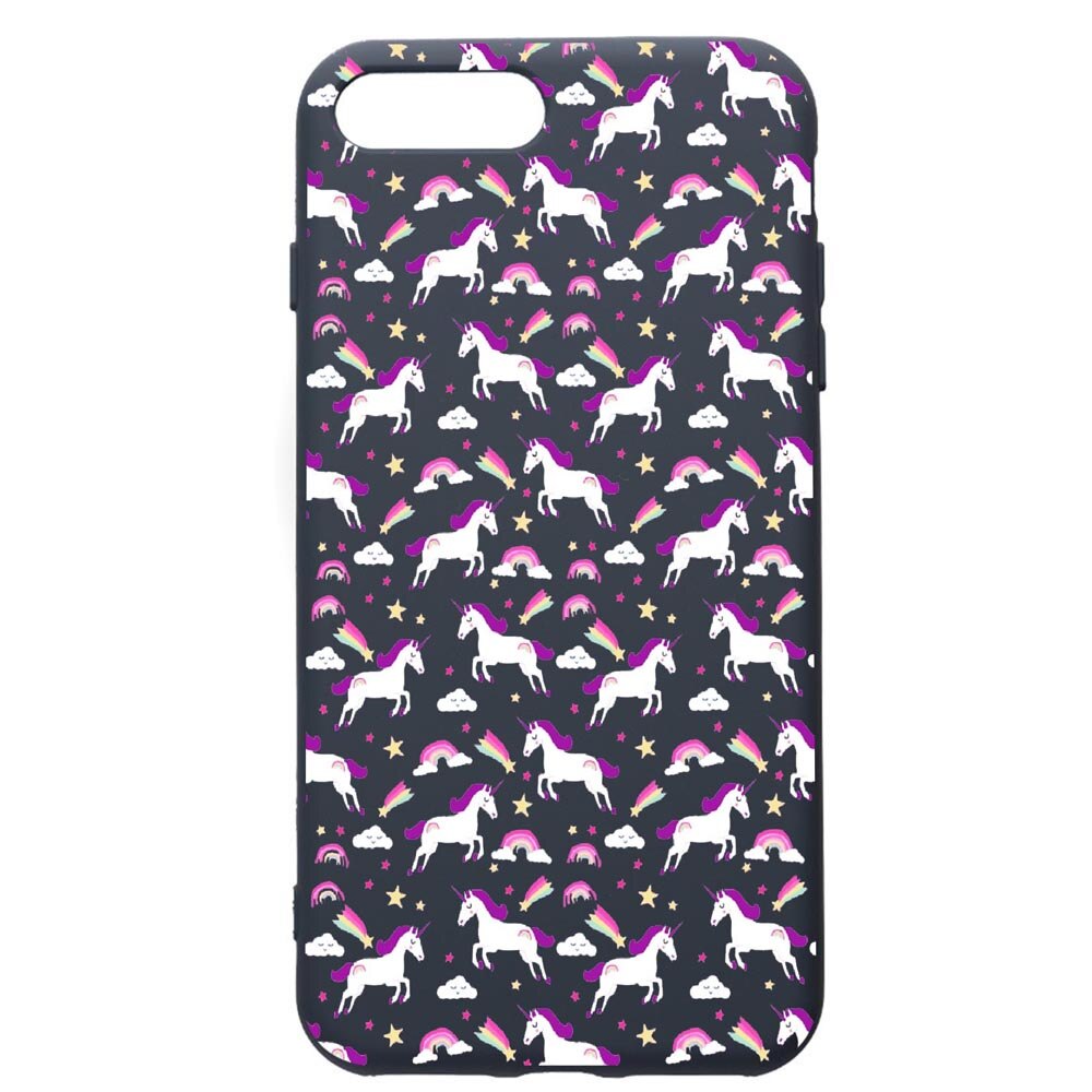 Husa Premium Silicon Compatibila Cu Apple iPhone 8 Plus / iPhone 7 Plus, Unicorn, cu interiorul din material textil, protectie camera, Alaskan Blue, PAB520