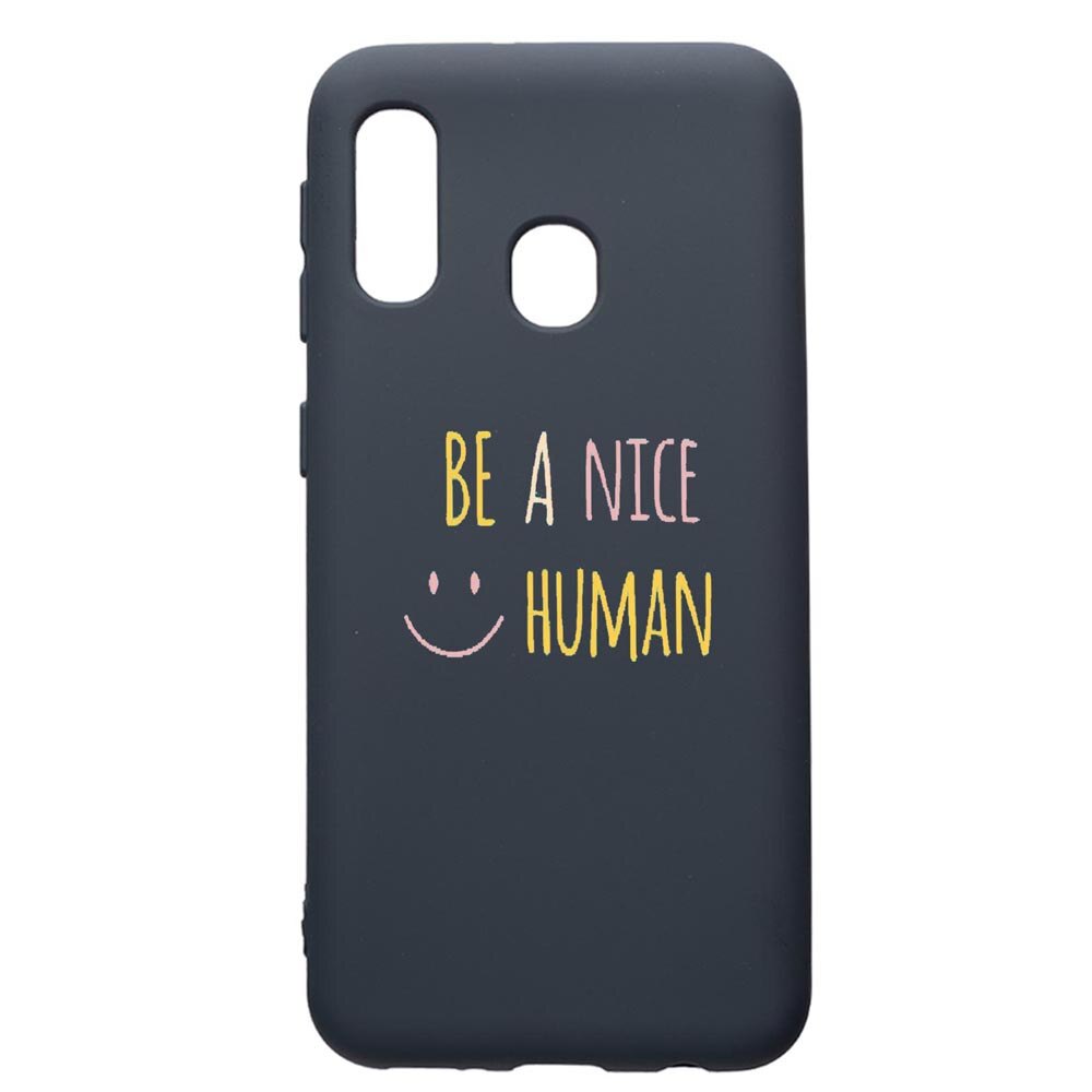 Husa Premium Silicon Compatibila Cu Samsung Galaxy A20E, Human, cu interiorul din material textil, protectie camera, Alaskan Blue, PAB480