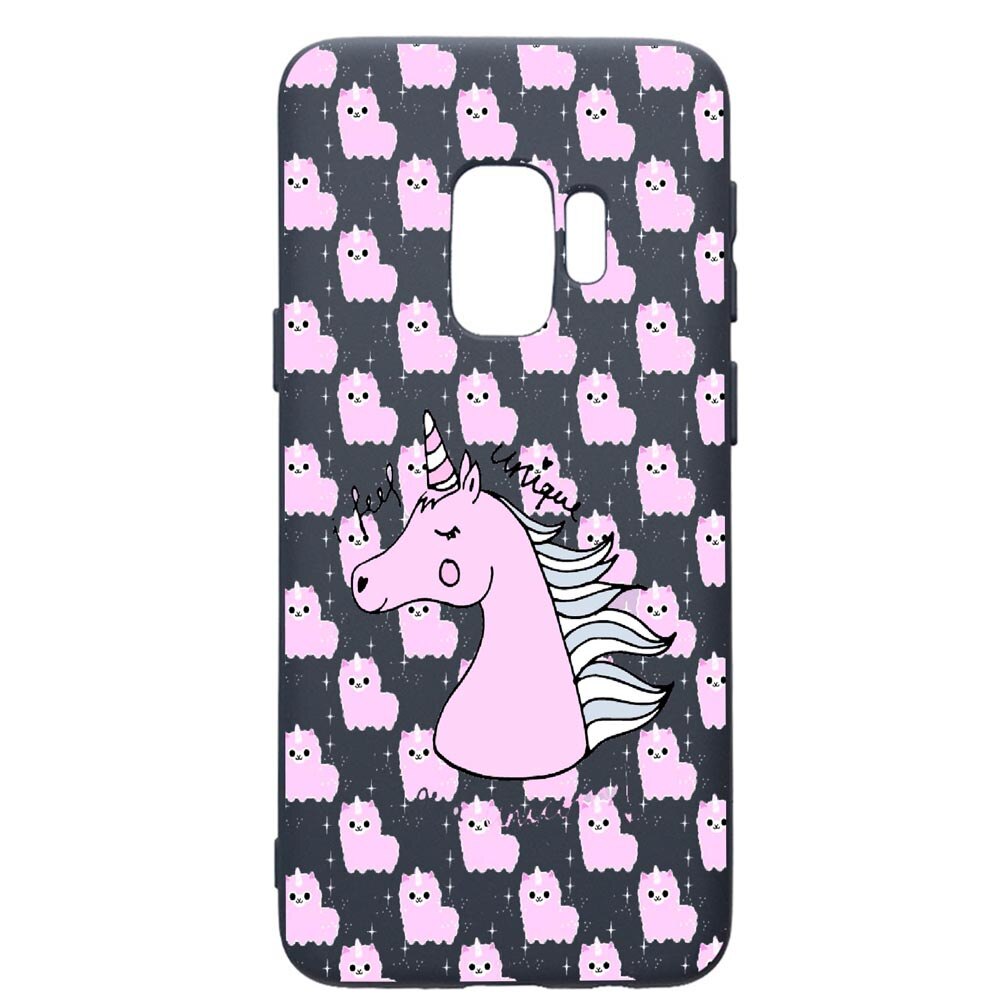 Husa Premium Silicon Compatibila Cu Samsung Galaxy S9, Unicorn - I Feel Unique, cu interiorul din material textil, protectie camera, Alaskan Blue, PAB521