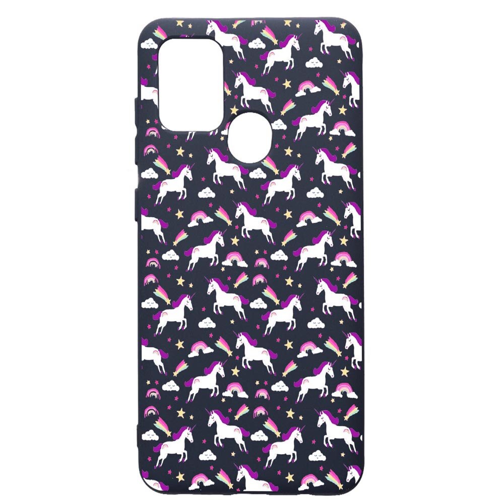 Husa Premium Silicon Compatibila Cu Samsung Galaxy A21S, Unicorn, cu interiorul din material textil, protectie camera, Alaskan Blue, PAB520