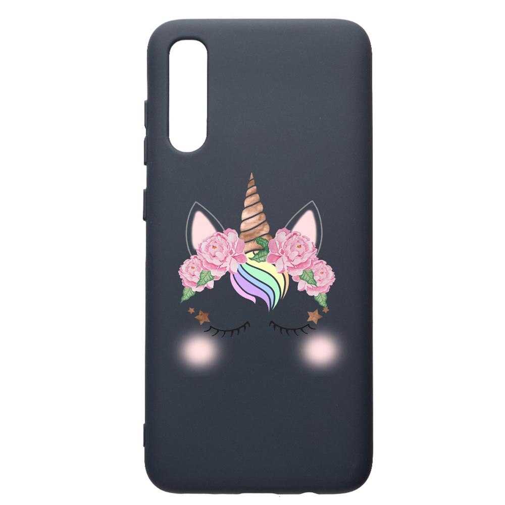 Husa Premium Silicon Compatibila Cu Samsung Galaxy A70, Unicorn, cu interiorul din material textil, protectie camera, Alaskan Blue, PAB525