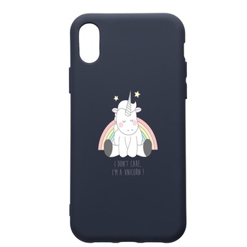Husa Premium Silicon Compatibila Cu Huawei Y5 2019, Unicorn - I Dont Care, cu interiorul din material textil, protectie camera, Alaskan Blue, PAB524 Husa Premium Silicon Compatibila Cu Huawei Y5 2019, Unicorn - I Dont Care, cu interiorul din material textil, protectie camera, Alaskan Blue, PAB524