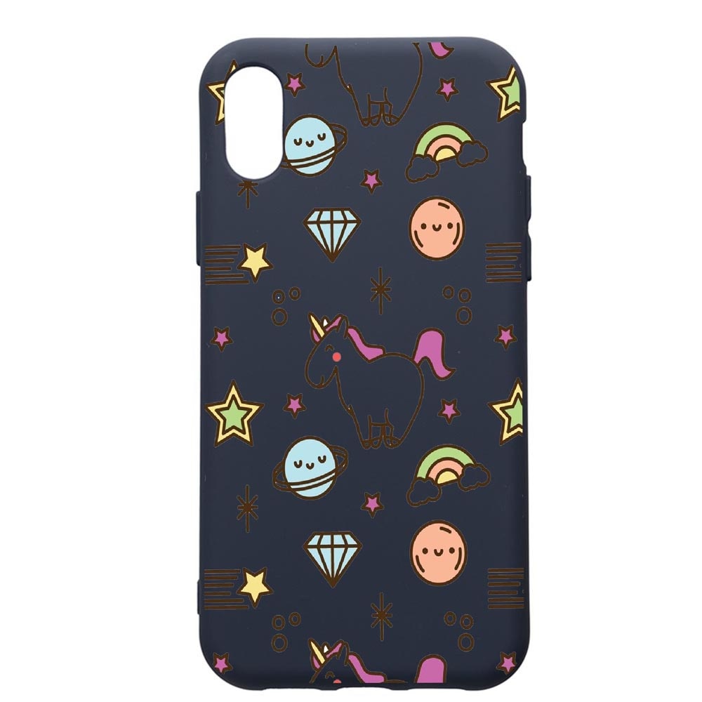 Husa Premium Silicon Compatibila Cu Samsung Galaxy A01, Unicorn - Universe, cu interiorul din material textil, protectie camera, Alaskan Blue, PAB526