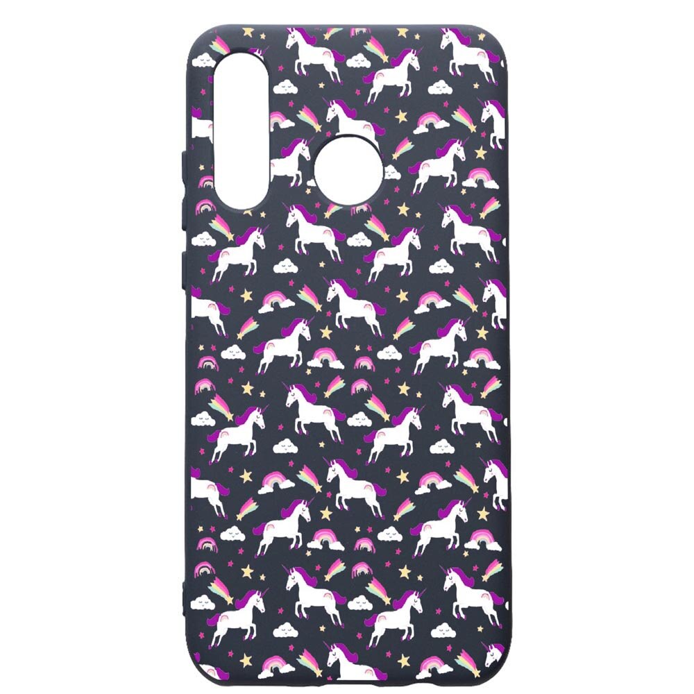 Husa Premium Silicon Compatibila Cu Huawei P30 Lite, Unicorn, cu interiorul din material textil, protectie camera, Alaskan Blue, PAB520