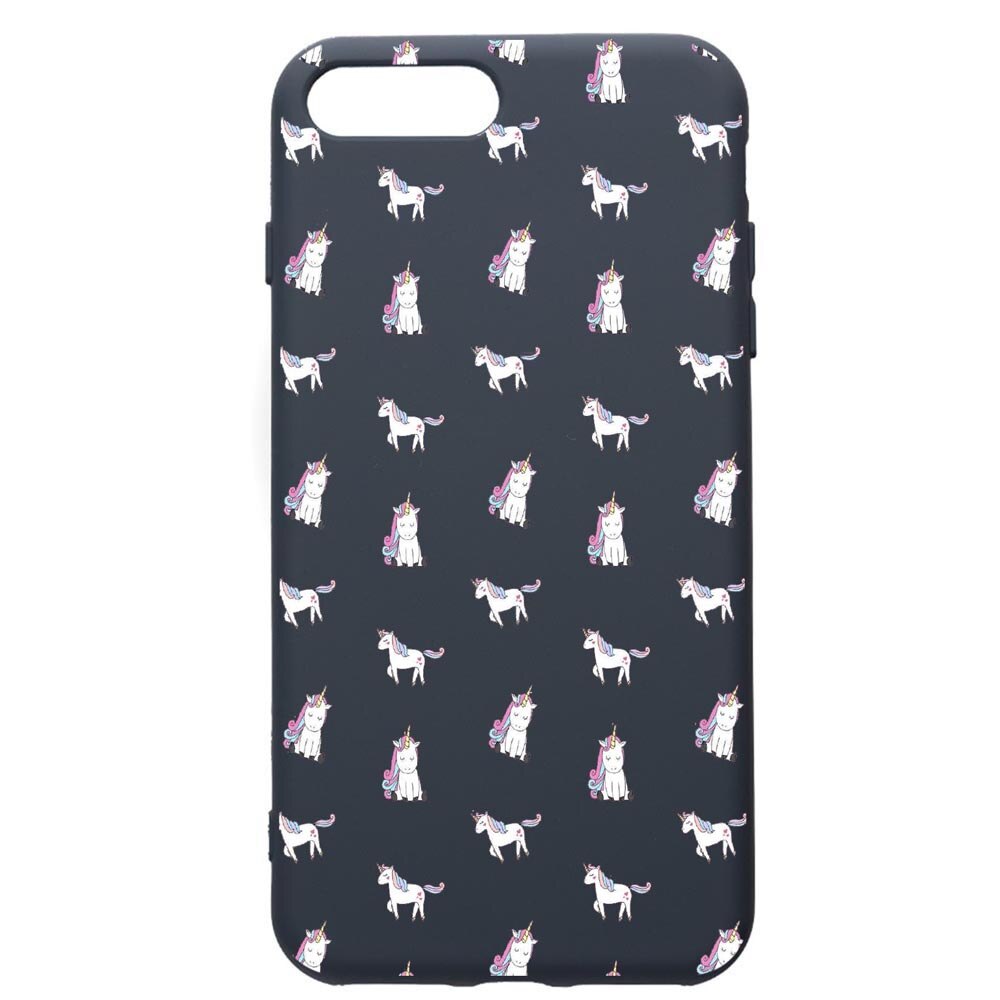 Husa Premium Silicon Compatibila Cu Apple iPhone 8 Plus / iPhone 7 Plus, Unicorn, cu interiorul din material textil, protectie camera, Alaskan Blue, PAB522