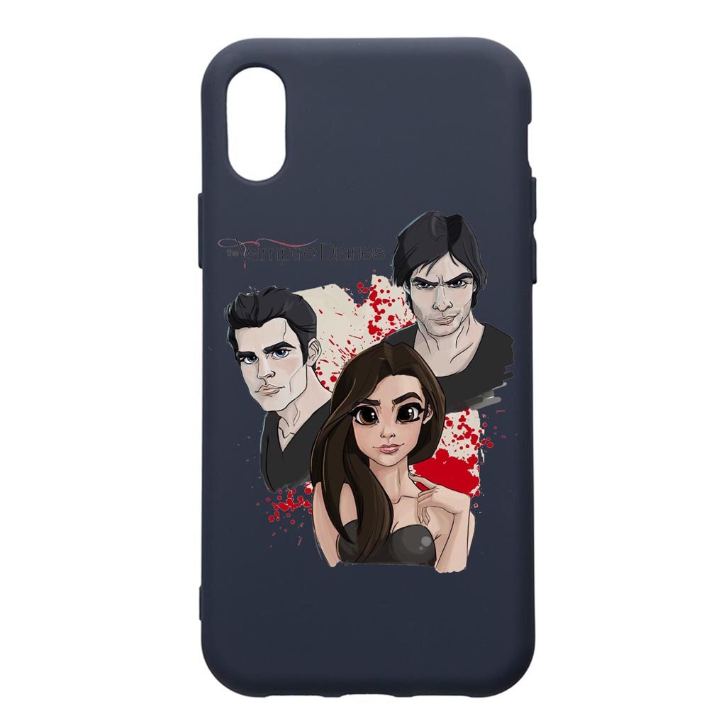 Husa Premium Silicon Compatibila Cu Apple IPhone XS Max, Vampire Diaries, cu interiorul din material textil, protectie camera, Alaskan Blue, PAB578