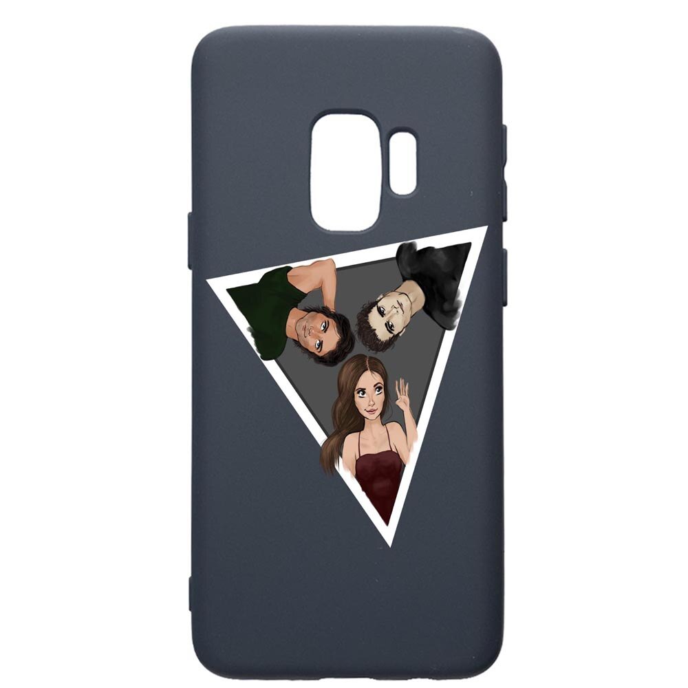 Husa Premium Silicon Compatibila Cu Samsung Galaxy S9, Vampire Diaries, cu interiorul din material textil, protectie camera, Alaskan Blue, PAB577