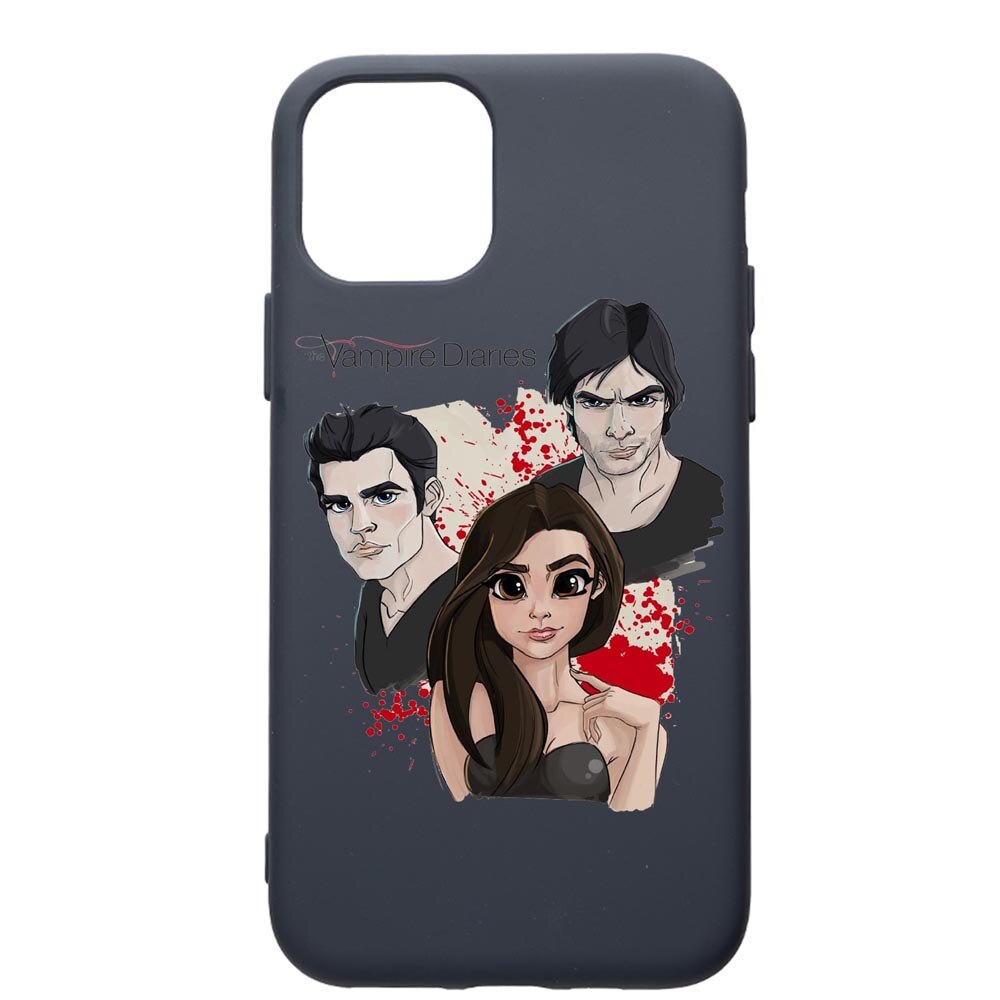Husa Premium Silicon Compatibila Cu Apple IPhone 12 Mini, Vampire Diaries, cu interiorul din material textil, protectie camera, Alaskan Blue, PAB578