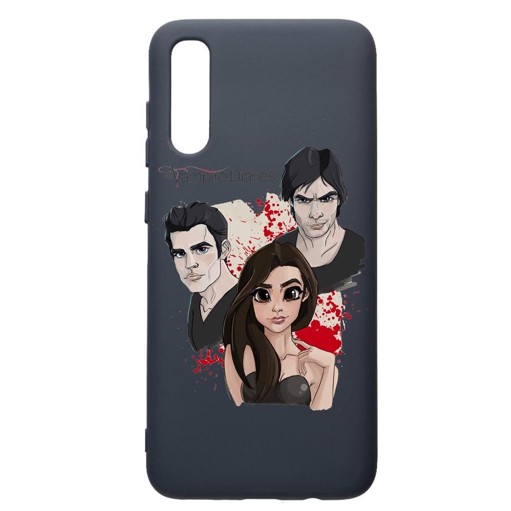 Husa Premium Silicon Compatibila Cu Samsung Galaxy A70, Vampire Diaries, cu interiorul din material textil, protectie camera, Alaskan Blue, PAB578