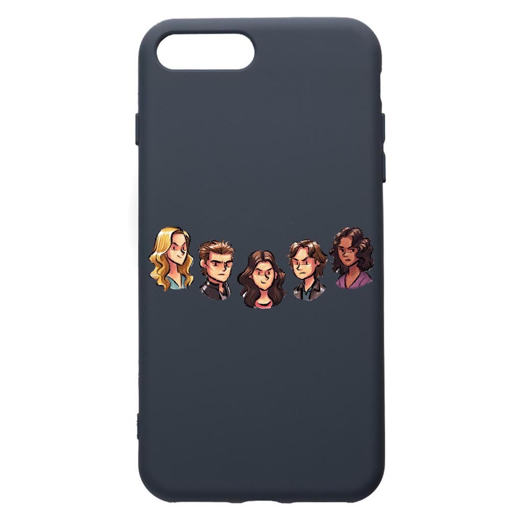 Husa Premium Silicon Compatibila Cu Apple iPhone 8 Plus / iPhone 7 Plus, Vampire Diaries, cu interiorul din material textil, protectie camera, Alaskan Blue, PAB579