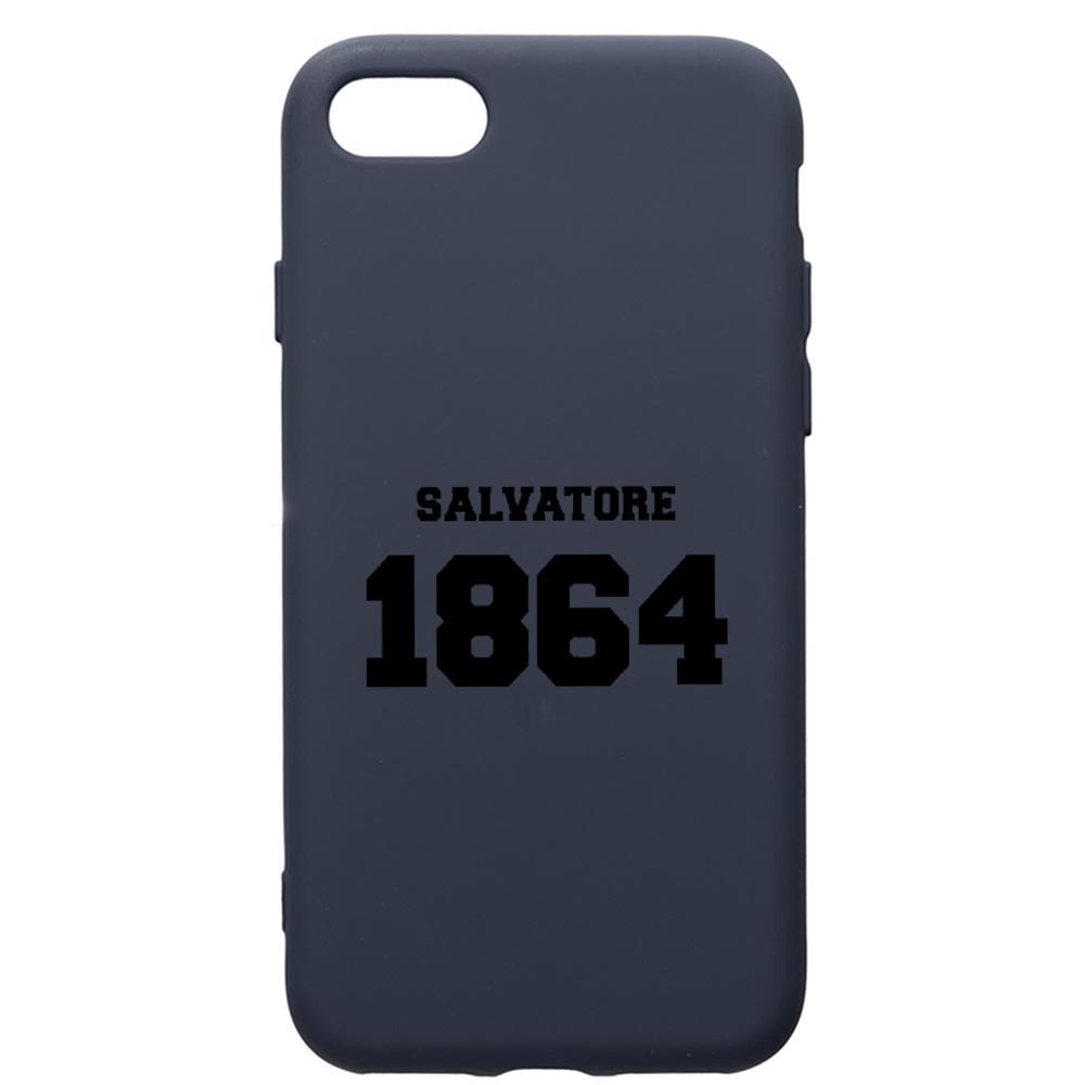 Husa Premium Silicon Compatibila Cu Apple IPhone SE 2 / iPhone 8 / iPhone 7, Vampire Diaries - Salvatore 1864, cu interiorul din material textil, protectie camera, Alaskan Blue, PAB582
